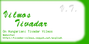 vilmos tivadar business card